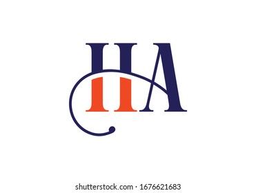 H A, HA Initial Letter Logo design vector template, Graphic Alphabet Symbol for Corporate Business Identity