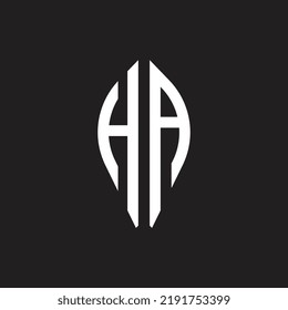 H A, HA Plantilla vectorial de diseño de logotipo de carta inicial, Símbolo gráfico de alfabeto para identidad empresarial
