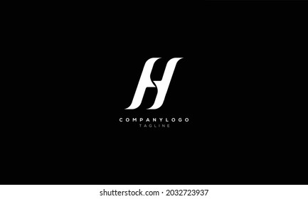 H Abstract initial monogram letter alphabet logo design