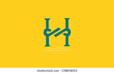 H Abstrakte Initialen Monogramm Buchstaben Textalphabet Logo Design