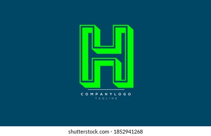 H  abstract initials monogram letter text alphabet logo design