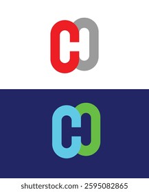 H abstract Letter shape Minimalist logo template