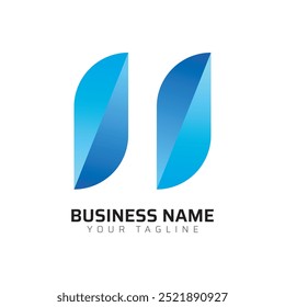 H abstract modern minimalist premium typography 3d colorful letter logo design template