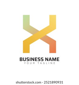 H abstract modern minimalist premium typography 3d colorful letter logo design template