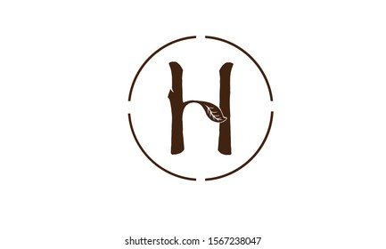 H abstract vector logo monogram template