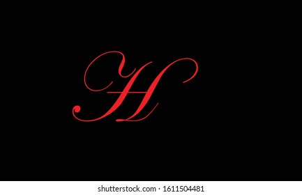 H abstract vector logo monogram template