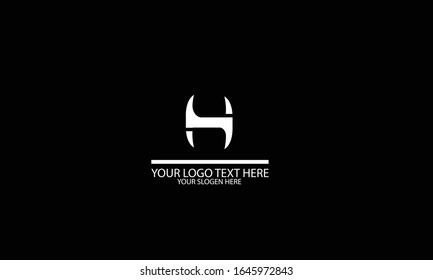 H abstract vector logo monogram template