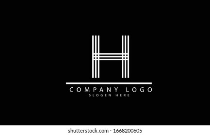 H abstract vector logo monogram template