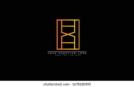 H abstract vector logo monogram template