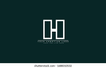H abstract vector logo monogram template