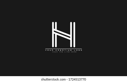 H abstract vector logo monogram template