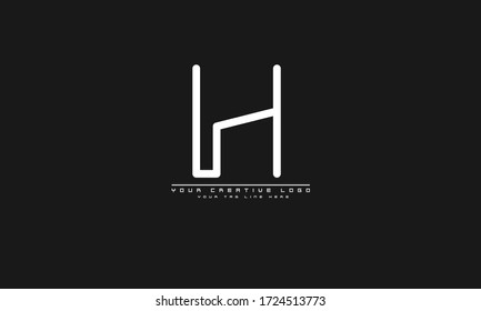 H abstract vector logo monogram template