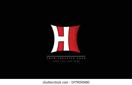 H abstract vector logo monogram template