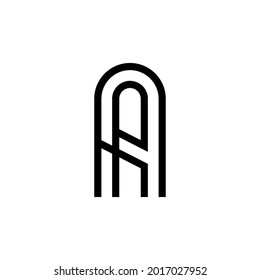 h ah ha erste Logo-Design Vektorgrafik-Vorlage