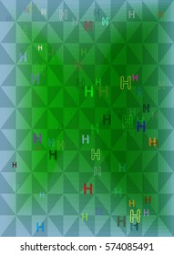 H Alphabet background template