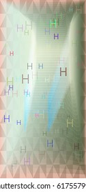H Alphabet background vector