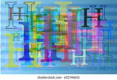H Alphabet design background