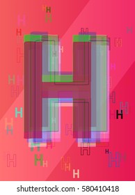 H Alphabet design texture