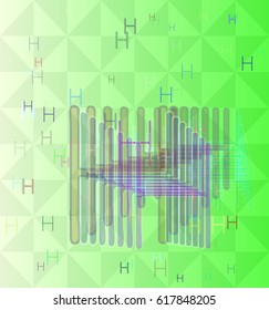 H Alphabet design texture