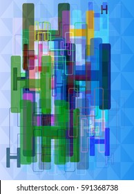 H Alphabet elements art