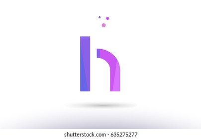 h alphabet letter purple pink magenta blue colorful creative colors text dots creative company logo vector icon design template