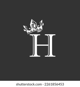 H Alphabet letters Logo, H letter with crown shape logo