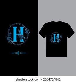 h alphabet logo design for t-shirt