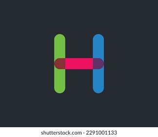 vector de diseño del logotipo del alfabeto H