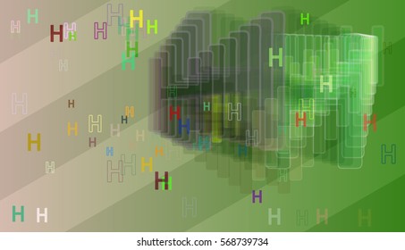 H Alphabet pattern design