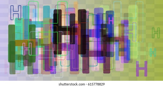 H Alphabet template art