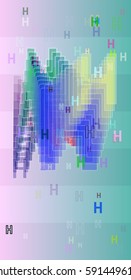 H Alphabet template idea