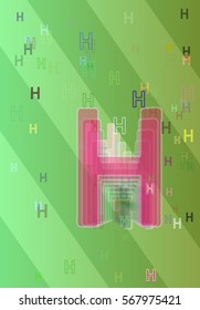 H Alphabet template texture