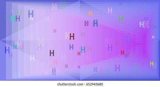 H Alphabet texture art