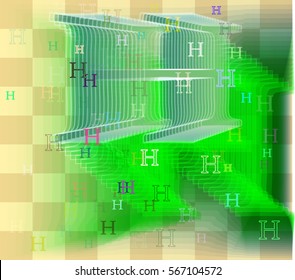 H Alphabet texture design
