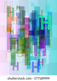 H Alphabet texture elements