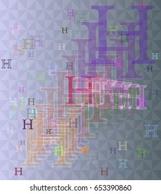 H Alphabet texture template