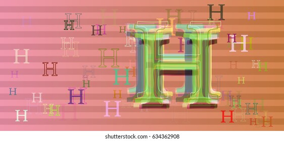 H Alphabet vector design