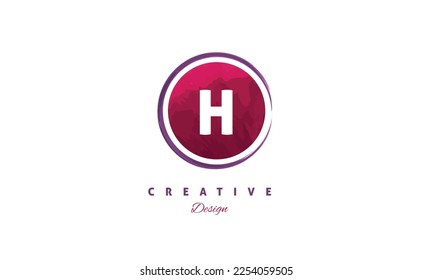 Diseño del logotipo del vector del alfabeto H con pincel de color de agua de moda. Diseño de logotipo vectorial minimalista sobre fondo blanco.