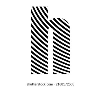 h Lichtbogendesign-Symbol Vektorsymbol-Grafik-Vorlage Logo-Stil-Buchstaben