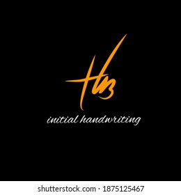 H B HB initial letter handwriting and signature logo