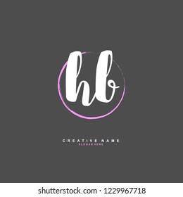 H B HB Initial logo template vector