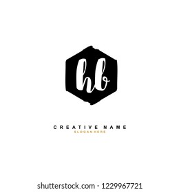 H B HB Initial logo template vector