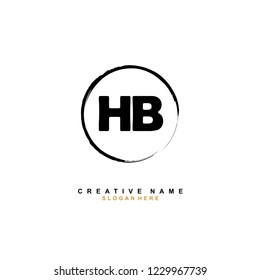 H B HB Initial logo template vector
