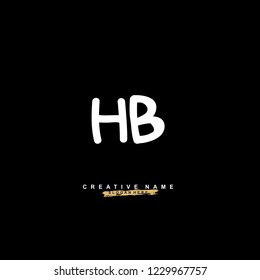 H B HB Initial logo template vector