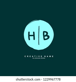 H B HB Initial logo template vector