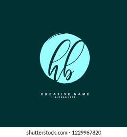 H B HB Initial logo template vector
