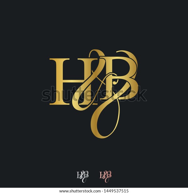 H B Hb Logo Initial Vector Stock Vector (Royalty Free) 1449537515