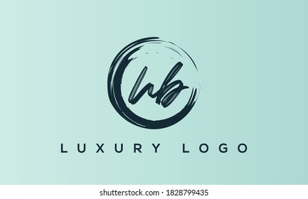 H B Initial handwriting logo
