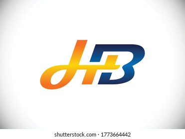 H B Initial Letter Logo design, Graphic Alphabet Symbol for Corporate Business Identity
