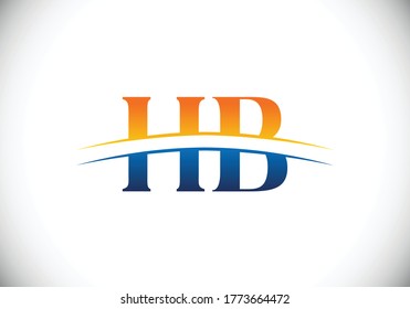 H B Initial Letter Logo design, Graphic Alphabet Symbol for Corporate Business Identity
